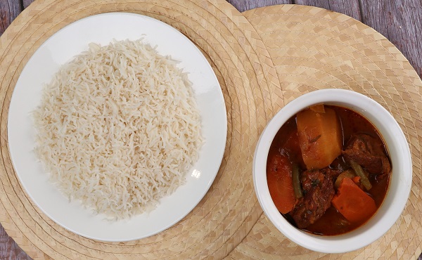 MEAT CURRY WITH RICE